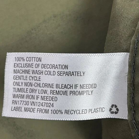 Goodfellow & Co Mens Camouflage Green Shirt Long Sleeve Button Front Medium - Picture 6 of 6